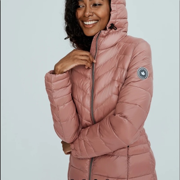 Noize Eden Dusty Pink Puffer Coat Size 